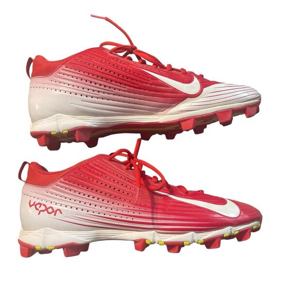 NIKE Vapor Keystone 2 Low Stealth Baseball Cleats Size 11.5 Red - Picture 1 of 5
